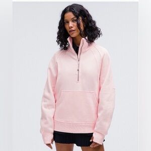 Lululemon Scuba Oversized Funnel-neck Halfzip Long - Strawberry Milkshake